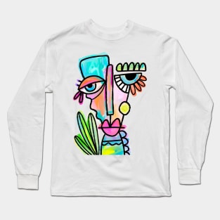 PAINTED FACE Long Sleeve T-Shirt